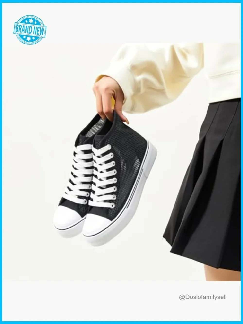 Classic High Top Canvas Sneakers Lace Up Retro Fashion Women's Shoes